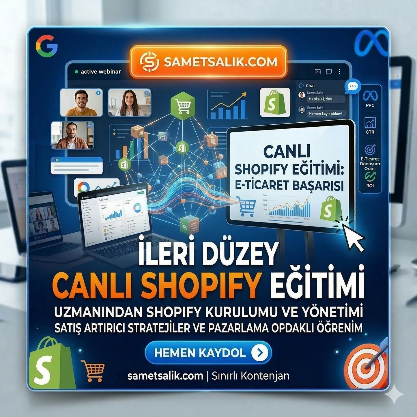 Canlı İleri Düzey Shopify ile E-ticaret Eğitimleri (Ön Kayıt)